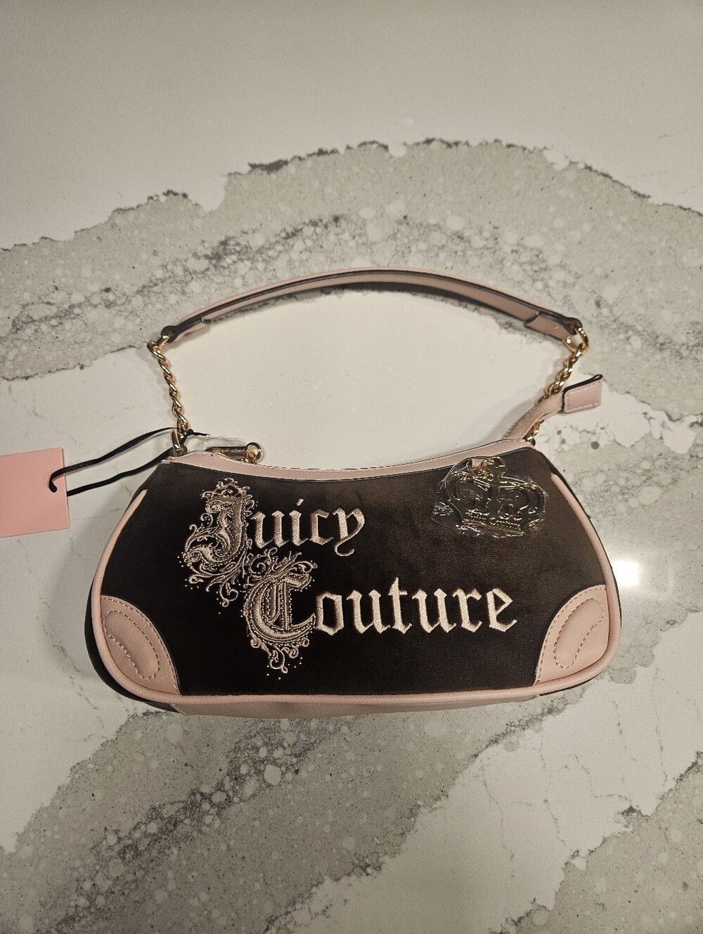 NEW Juicy Couture Pink/Brown Shoulder Bag